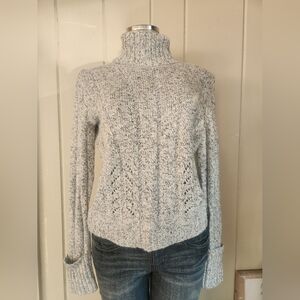 Express Light Gray Turtleneck Sweater Y2K VTG